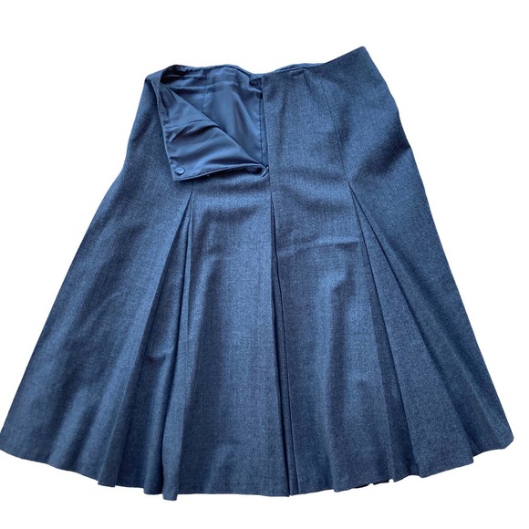 Talbots Wool Circle Midi Skirt Gray Size 10 - Picture 2 of 6